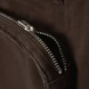 Falda-pantalón cruzada asimétrica de sarga de algodón – Marrón oscuro Falda-pantalón cruzada asimétrica de sarga de algodón – Marrón oscuro