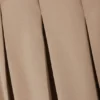 Falda plisada de talle bajo – Beige empolvado