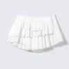 Falda plisada en capas – Blanca Falda plisada en capas – Blanca