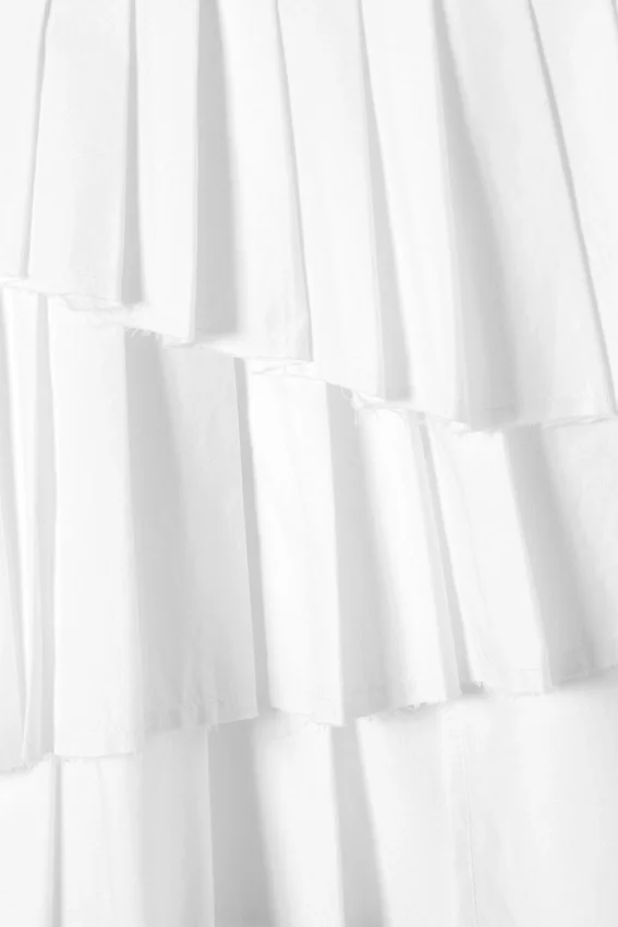 Falda plisada en capas – Blanca Falda plisada en capas – Blanca