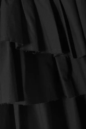 Falda plisada en capas – Negra