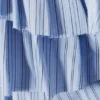 Falda plisada en capas – Rayas azul claro Falda plisada en capas – Rayas azul claro