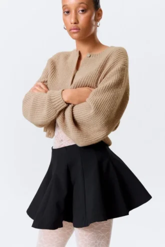 Falda tutú mini acampanada – Negro