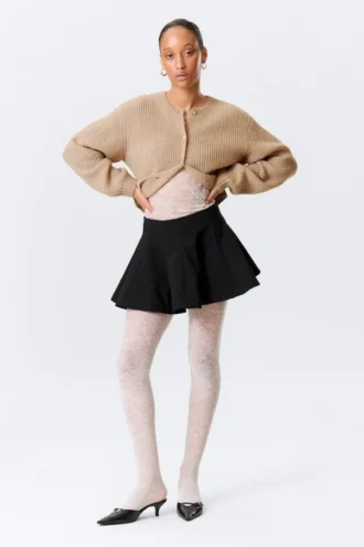 Falda tutú mini acampanada – Negro