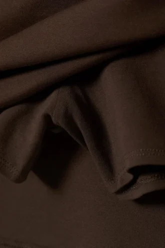 Faldita tipo falda-pantalón sin cremallera – Marrón oscuro