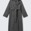 Gabardina acolchada oversize – Gris oscuro Gabardina acolchada oversize – Gris oscuro