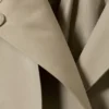 Gabardina de corte holgado con cuello de embudo – Beige Gabardina de corte holgado con cuello de embudo – Beige