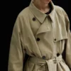 Gabardina holgada de doble botonadura – Beige Gabardina holgada de doble botonadura – Beige
