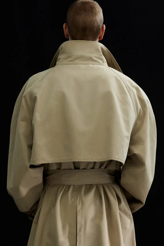 Gabardina holgada de doble botonadura – Beige Gabardina holgada de doble botonadura – Beige