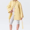 Gabardina holgada de un solo botonadura Rosabel – Amarillo claro