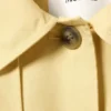 Gabardina holgada de un solo botonadura Rosabel – Amarillo claro
