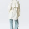 Gabardina holgada de una sola botonadura Rosabel – Blanca