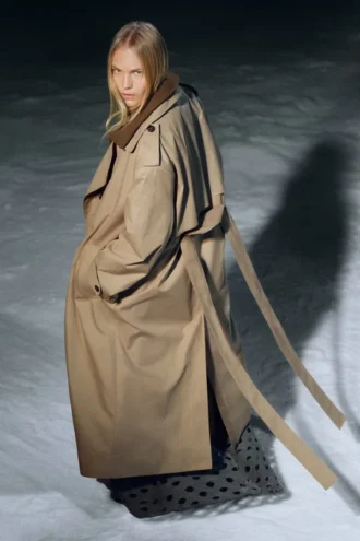 Gabardina oversize con forro desmontable – Beige
