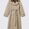 Gabardina oversize con forro desmontable – Beige Gabardina oversize con forro desmontable – Beige
