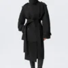 Gabardina oversize de doble botonadura Faustina C – Negro Gabardina oversize de doble botonadura Faustina C – Negro
