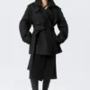 Gabardina oversize de doble botonadura Faustina C – Negro Gabardina oversize de doble botonadura Faustina C – Negro