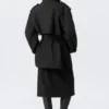 Gabardina oversize de doble botonadura Faustina C – Negro Gabardina oversize de doble botonadura Faustina C – Negro