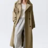 Gabardina oversize de lona con doble botonadura – Beige Gabardina oversize de lona con doble botonadura – Beige