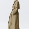 Gabardina oversize de lona con doble botonadura – Beige Gabardina oversize de lona con doble botonadura – Beige