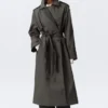 Gabardina oversize de lona con doble botonadura – Gris oscuro Gabardina oversize de lona con doble botonadura – Gris oscuro