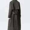 Gabardina oversize de lona con doble botonadura – Gris oscuro Gabardina oversize de lona con doble botonadura – Gris oscuro