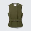Gabardina técnica con capas – Verde caqui Gabardina técnica con capas – Verde caqui
