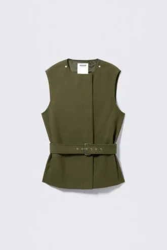 Gabardina técnica con capas – Verde caqui