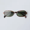Gafas de sol con montura ovalada fina – Estampado de carey