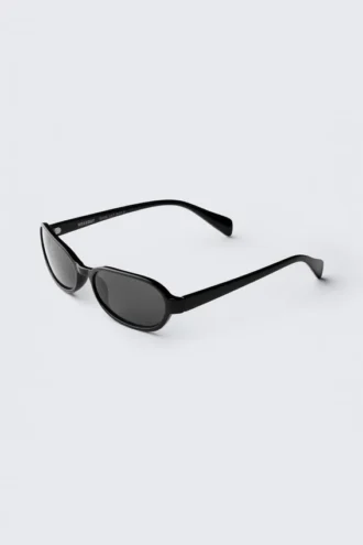 Gafas de sol con montura ovalada fina – Negro