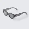 Gafas de sol de ojo de gato angulares – Gris transparente Gafas de sol de ojo de gato angulares – Gris transparente