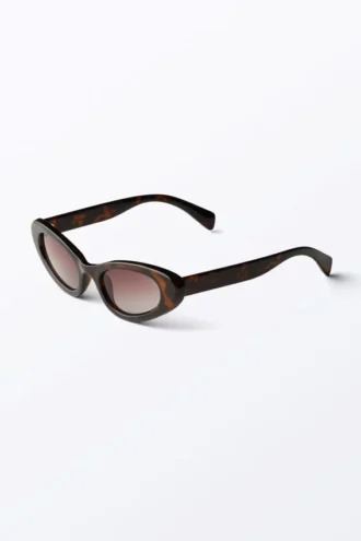 Gafas de sol de ojo de gato con alas – Carey – Lentes tintadas en rojo