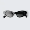 Gafas de sol de ojo de gato con alas – Negro – Lentes negras