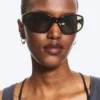 Gafas de sol envolventes – Negro – Lentes negras Gafas de sol envolventes – Negro – Lentes negras