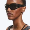 Gafas de sol envolventes – Negro – Lentes negras Gafas de sol envolventes – Negro – Lentes negras