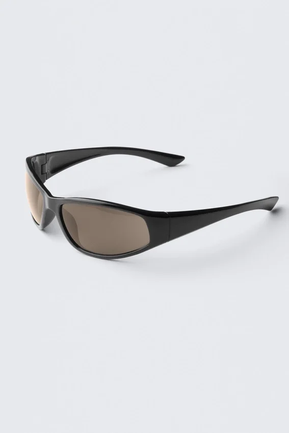 Gafas de sol envolventes – Negro – Lentes negras Gafas de sol envolventes – Negro – Lentes negras