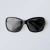 Gafas de sol ovaladas con detalles metálicos – Negro Gafas de sol ovaladas con detalles metálicos – Negro