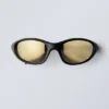 Gafas de sol ovaladas deportivas – Negras con lentes doradas Gafas de sol ovaladas deportivas – Negras con lentes doradas