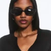 Gafas de sol ovaladas – Negro – Lentes negras Gafas de sol ovaladas – Negro – Lentes negras