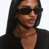 Gafas de sol ovaladas – Negro – Lentes negras Gafas de sol ovaladas – Negro – Lentes negras