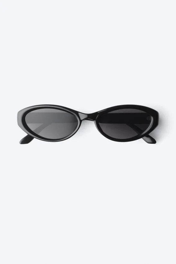 Gafas de sol ovaladas – Negro – Lentes negras Gafas de sol ovaladas – Negro – Lentes negras