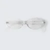 Gafas de sol ovaladas y finas con cristales tintados – Transparentes