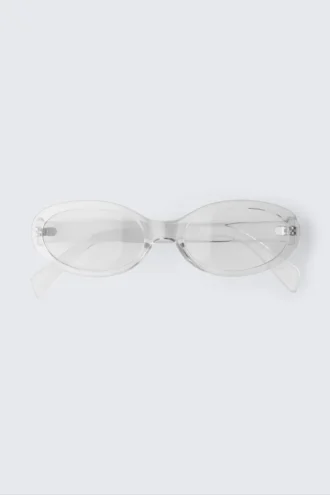 Gafas de sol ovaladas y finas con cristales tintados – Transparentes
