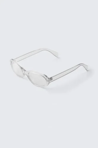 Gafas de sol ovaladas y finas con cristales tintados – Transparentes