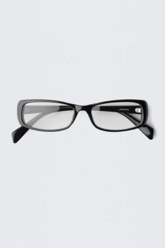 Gafas de sol rectangulares – Negras – Transparentes