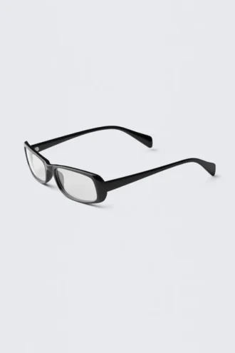 Gafas de sol rectangulares – Negras – Transparentes