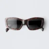 Gafas de sol rectangulares semianchas – Marrón carey Gafas de sol rectangulares semianchas – Marrón carey