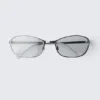 Gafas de sol unisex con montura metálica ovalada – Plata – Lentes con filtro de luz azul Gafas de sol unisex con montura metálica ovalada – Plata – Lentes con filtro de luz azul