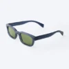 Gafas de sol unisex con montura rectangular en negrita – Gris claro empolvado