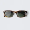 Gafas de sol unisex con montura rectangular llamativa – Carey – Lentes oscuras Gafas de sol unisex con montura rectangular llamativa – Carey – Lentes oscuras
