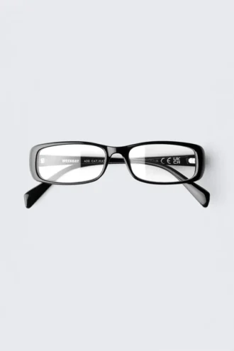 Gafas rectangulares con filtro de luz azul – Negro